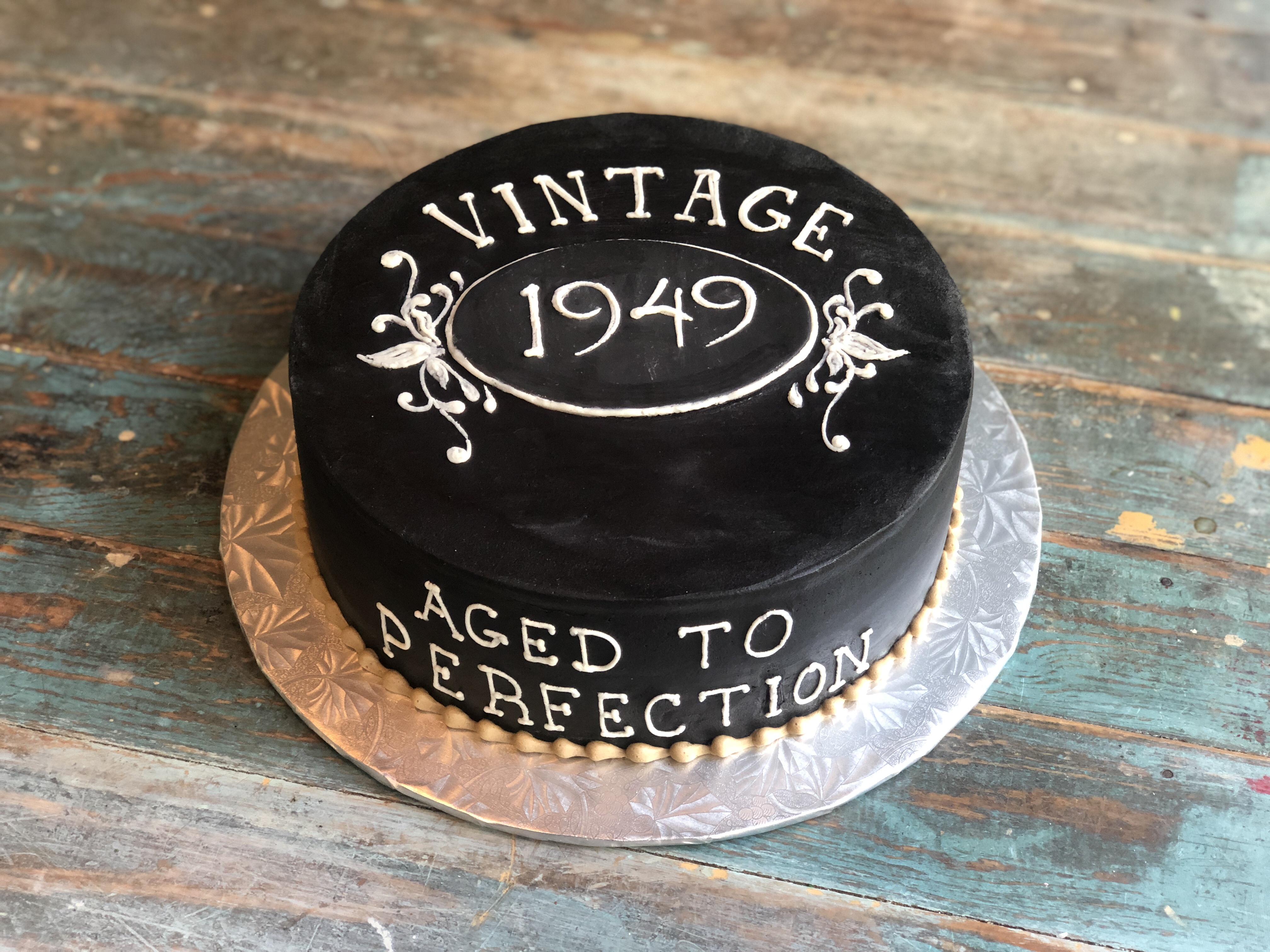 Vintage aged to perfection cake